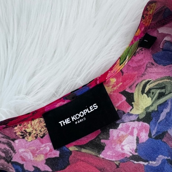 The Kooples Summer Night Floral-Print Silk Mini Dress - Picture 10 of 16